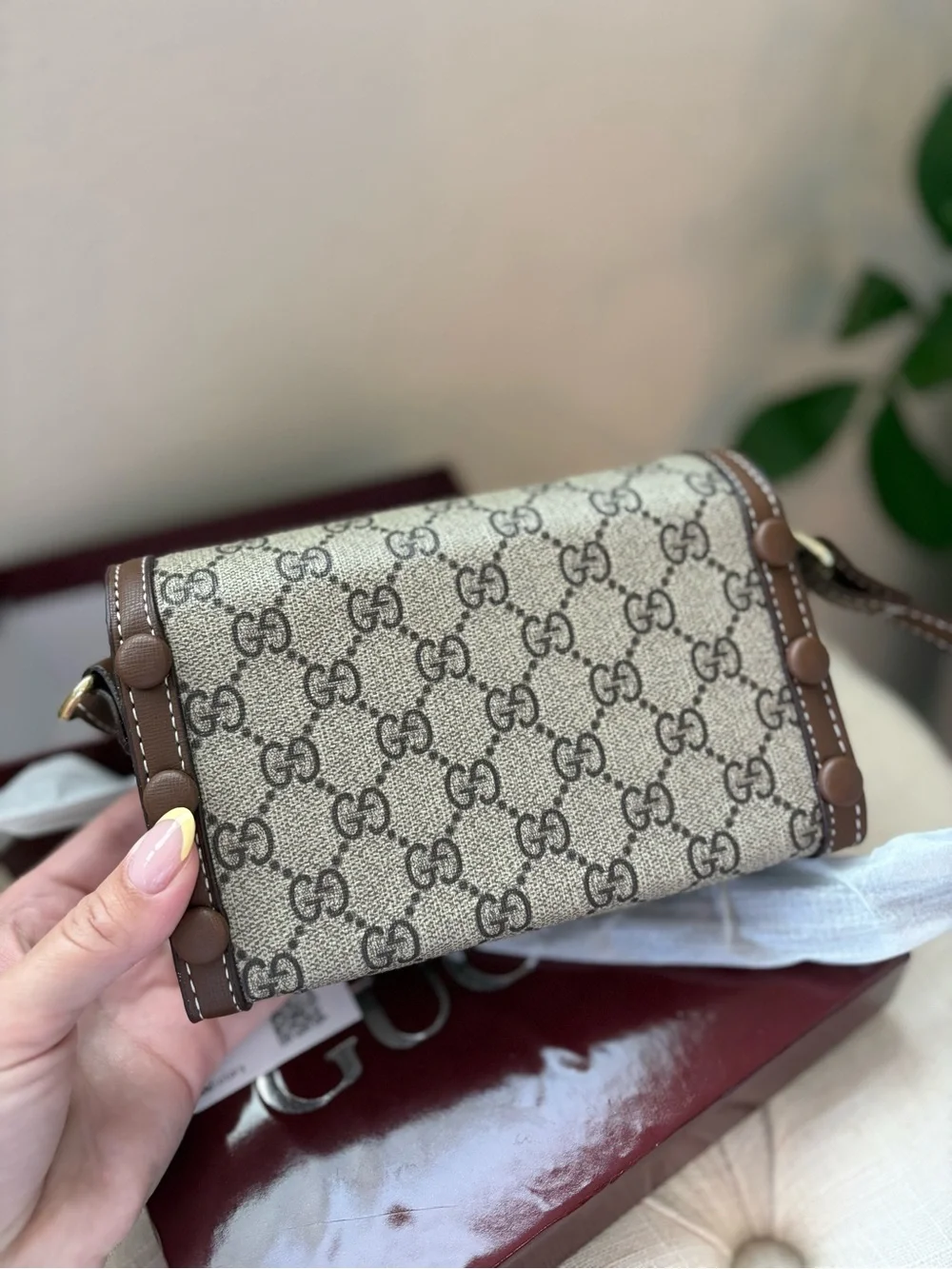 Brown GG Canvas Small Shoulder Bag